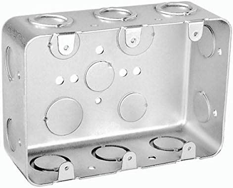 american 3 gang switch box with built on ring metal|Thomas & Betts P27SL4 3 Gang 4X6 Box, 5.